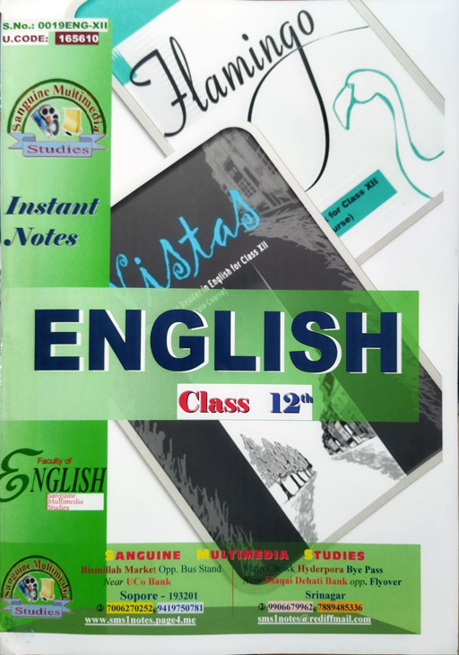 Instant Notes English Class 12th